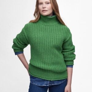 Barbour Green Turtleneck Sweater